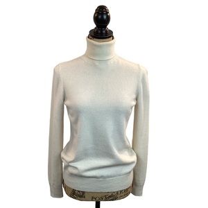 Ann Taylor Cashmere Turtleneck Sweater Cream